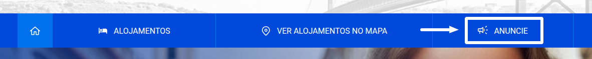 imagem do menu de autenticado para entrar na criação de anúncios